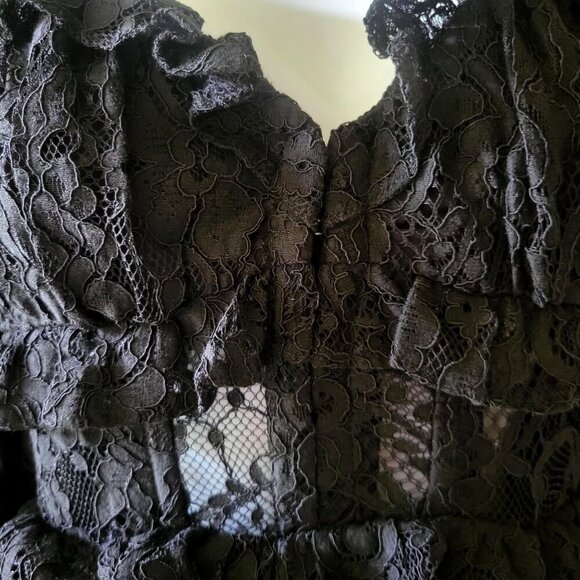 ASTR The Label Corset Bodice Mini Dress Women's Black Sweetheart Neck Zippered S - Picture 6 of 12